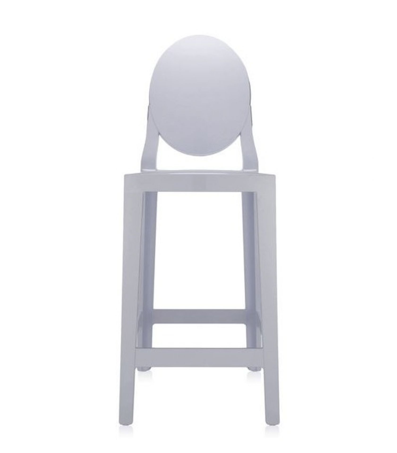 Weißer Kartell "One More" Barhocker im 2er Set, moderner Design-Hocker für Küche und Bar.