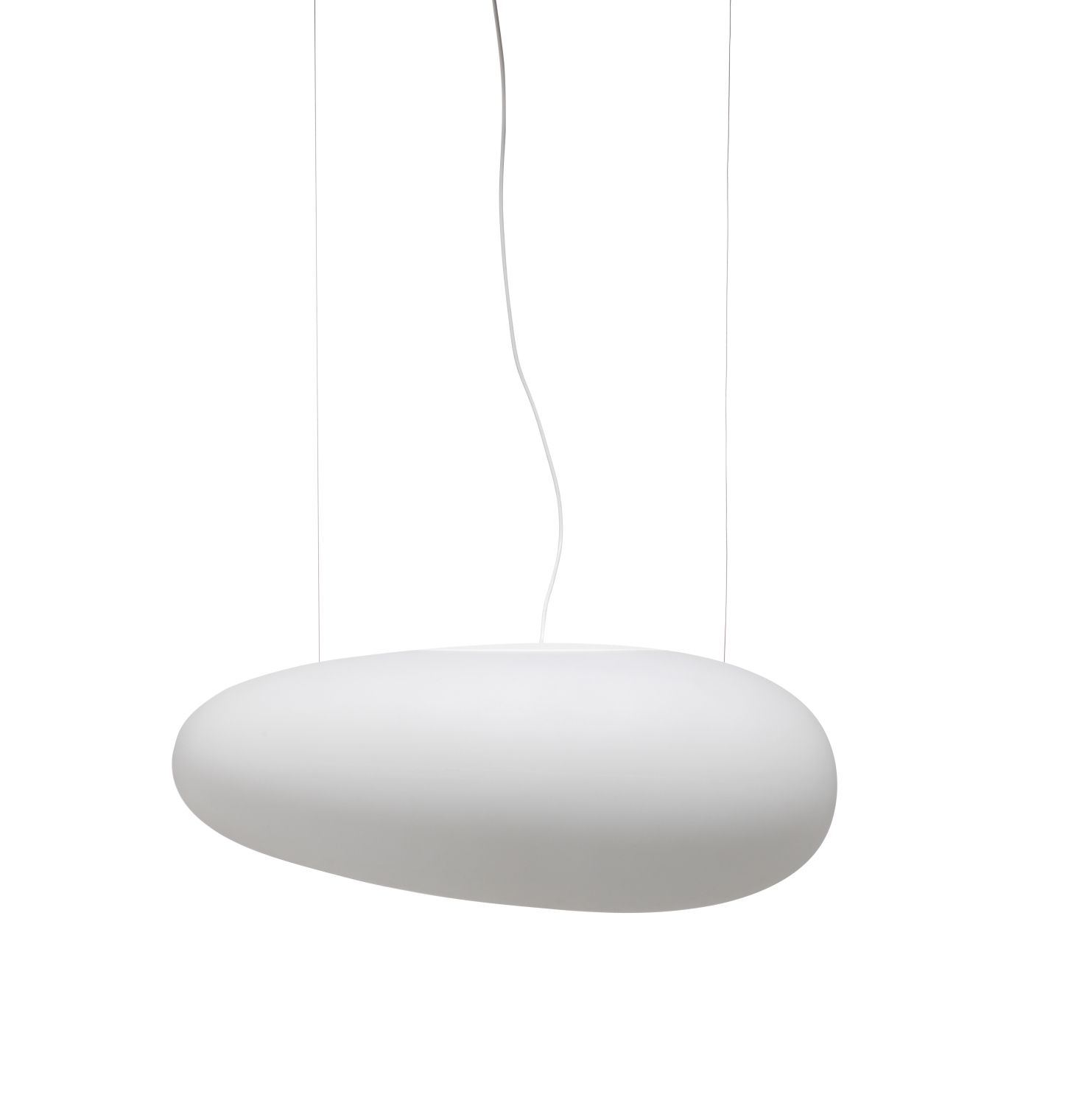 Weiße Avion Pendelleuchte von Fritz Hansen, moderne Hängelampe für Wohnzimmer und Esszimmer.