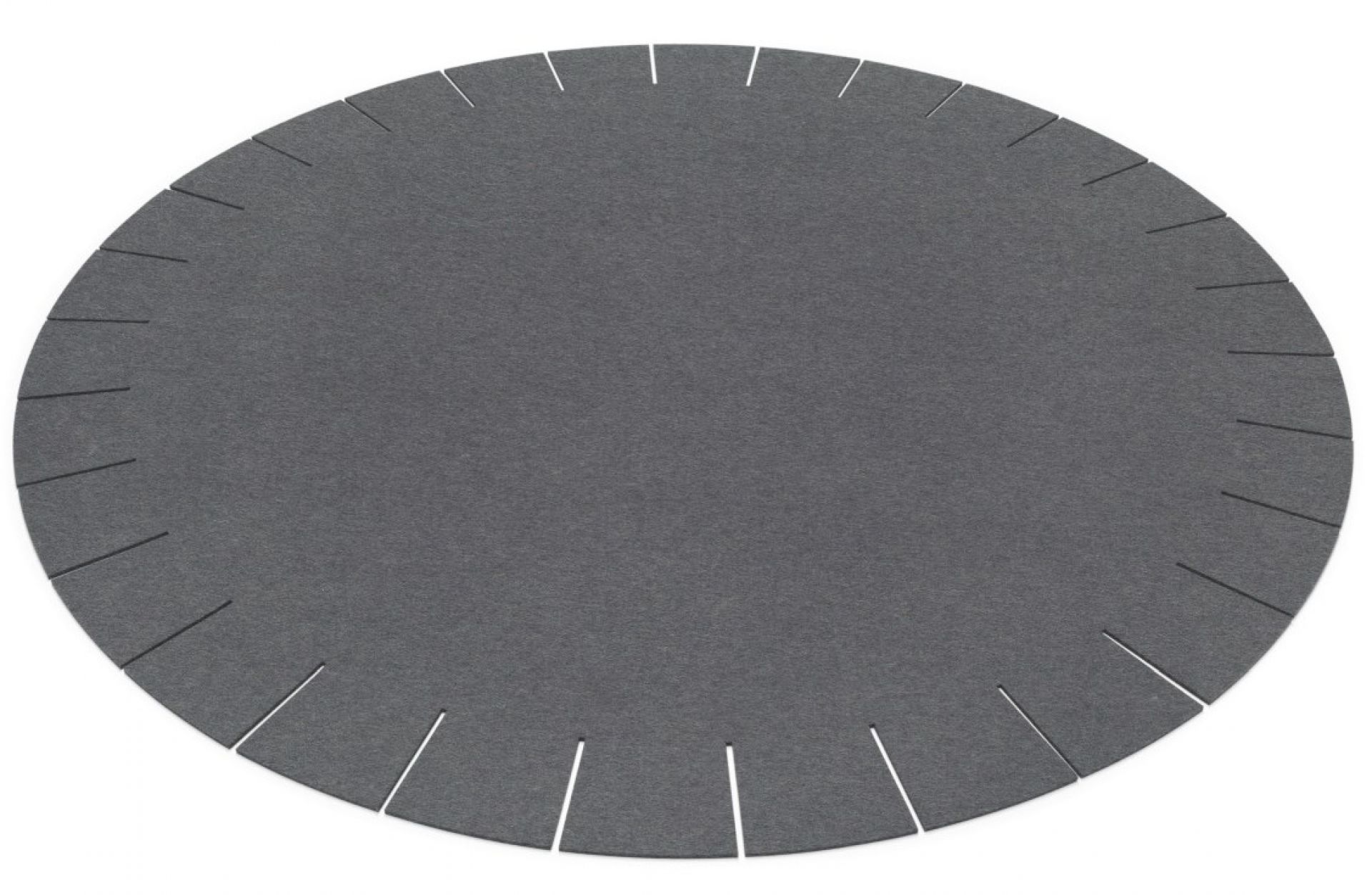 Tapijt met franjes, rond, 150 cm, HEY - SIGN by BWF Group, antraciet