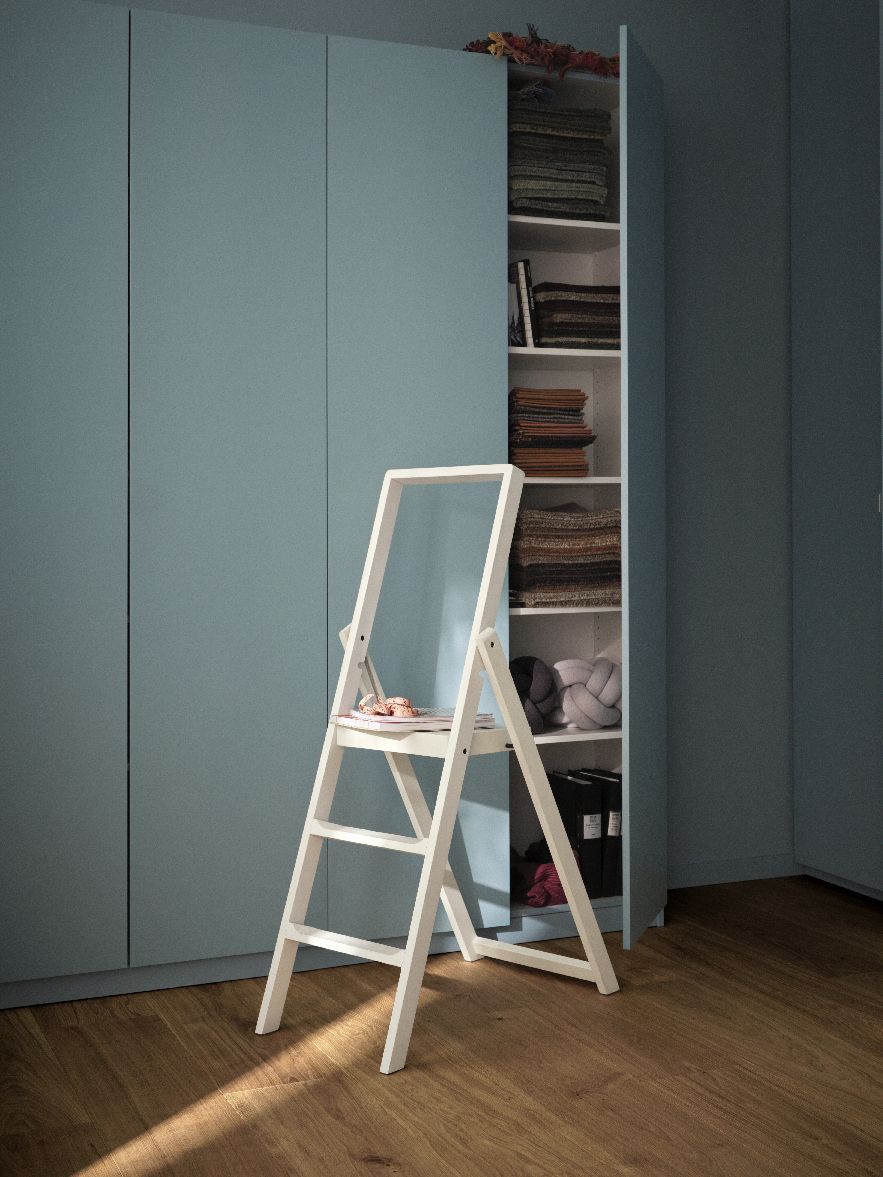 Step-trapladder Design House Stockholm, wit gebeitst
