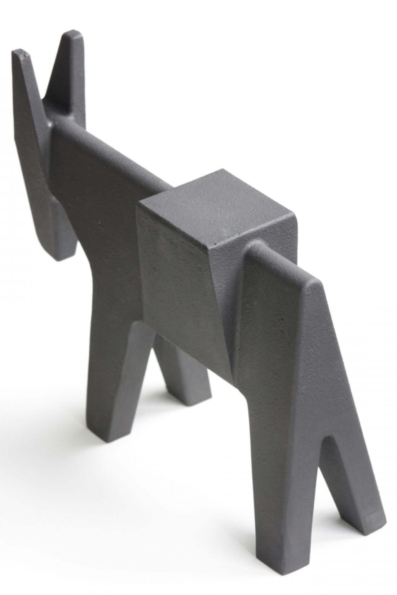 Grauer, abstrakter Esel Türstopper von Magis, Ettore Sottsass Design, für moderne Inneneinrichtung.