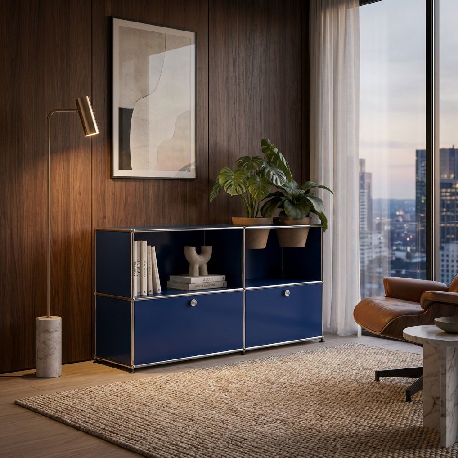 USM Haller dressoir M57 met klapdeuren en plantenbak