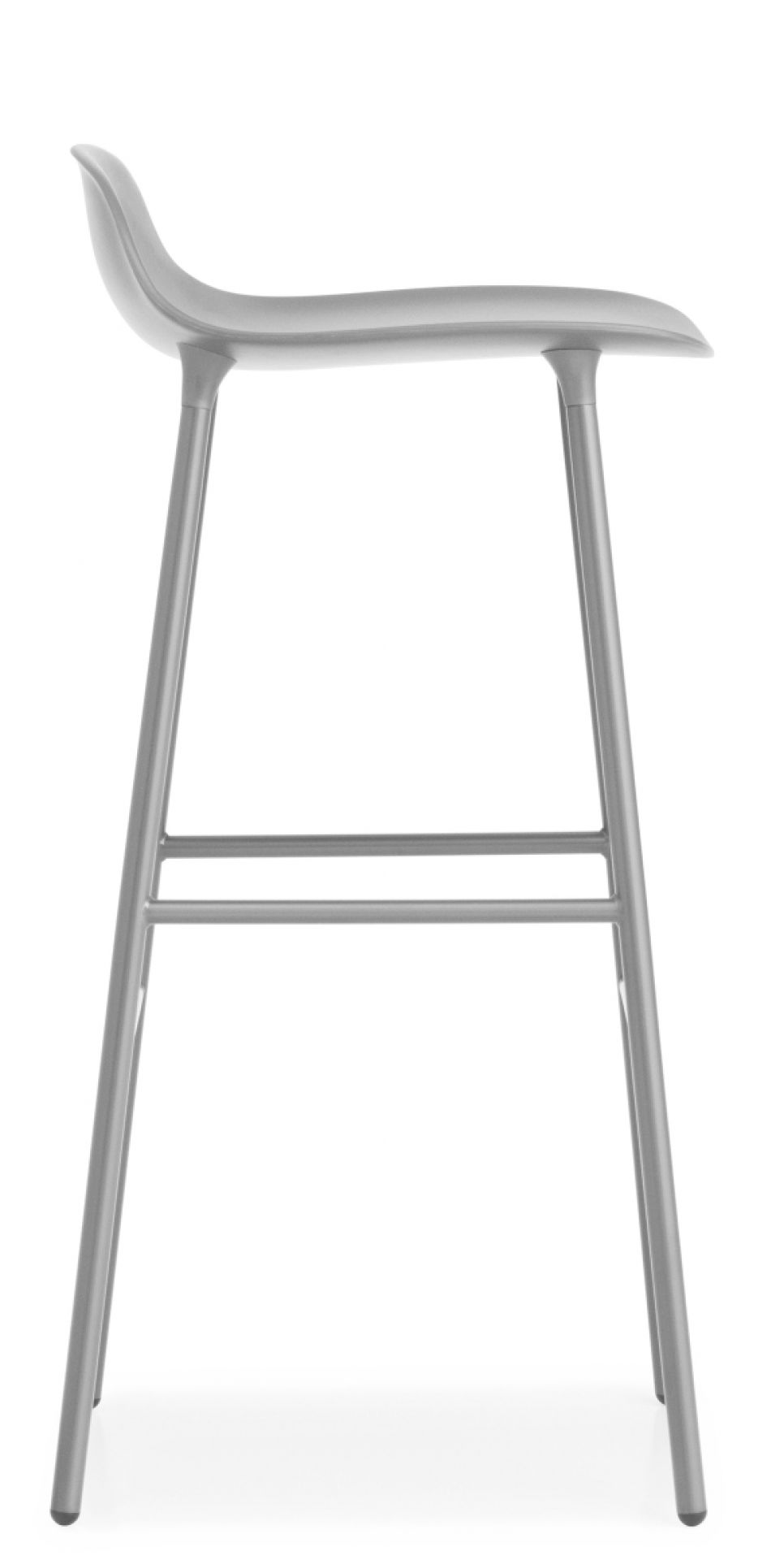 Normann Copenhagen Form Barhocker, H 75 cm, Stahl, modernes Design, minimalistischer Barstuhl für Küche und Bar.