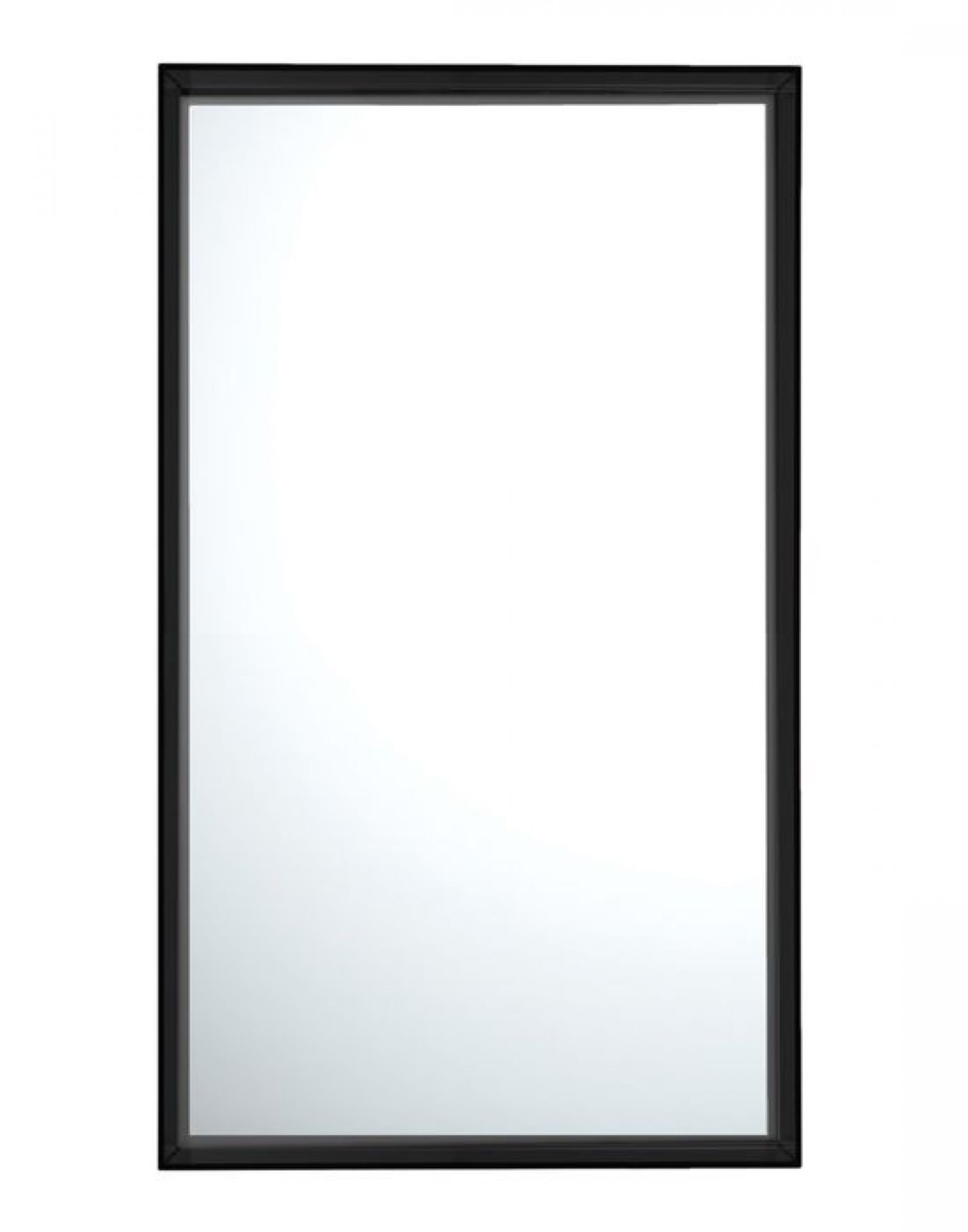 Only Me Spiegel von Kartell, groß, rechteckig mit schwarzem Rahmen, modernes Design für Wandmontage.