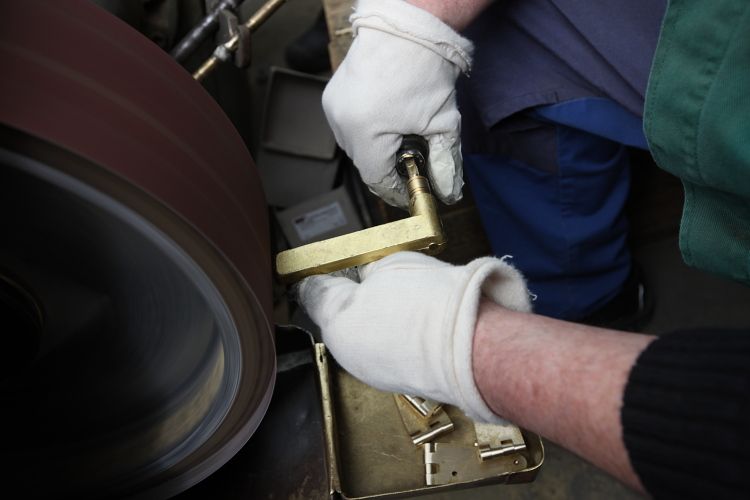 Art Déco 1930 Deurkruk Tecnolumen gepolijst nikkel