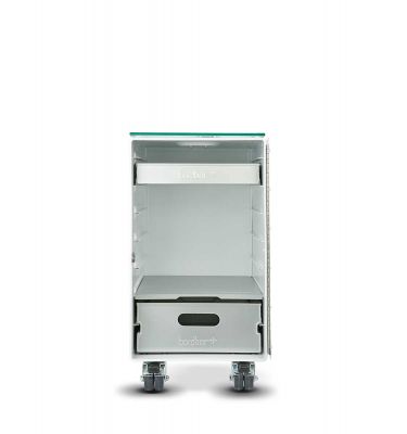 Offene Bordbar Box mit Schublade und Fächern, Nachttisch oder Zubehör-Set für Flugzeug-Trolleys.