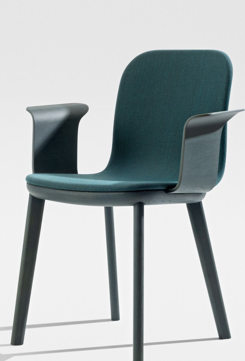 Aeon Comfort Chair Armlehnstuhl, vollgepolstert in Petrol mit Holzgestell, moderner Stuhl für Esszimmer und Büro.
