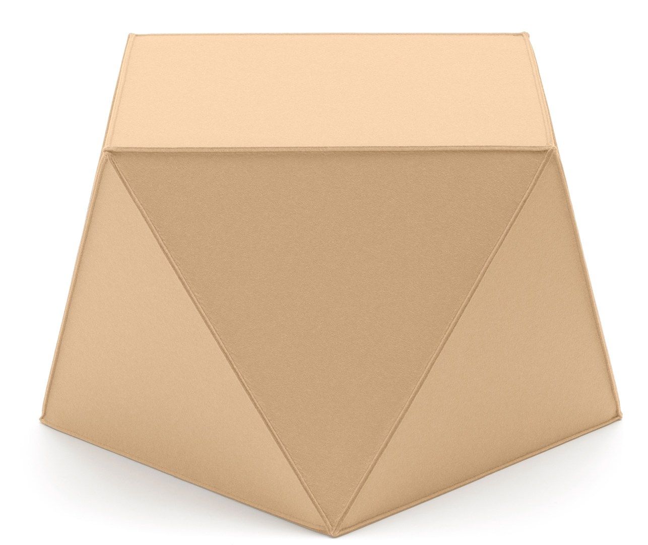 Diamond Sitzmöbel von HEY-SIGN, ein moderner, beiger Hocker aus Filz, ideal als Sitzgelegenheit.