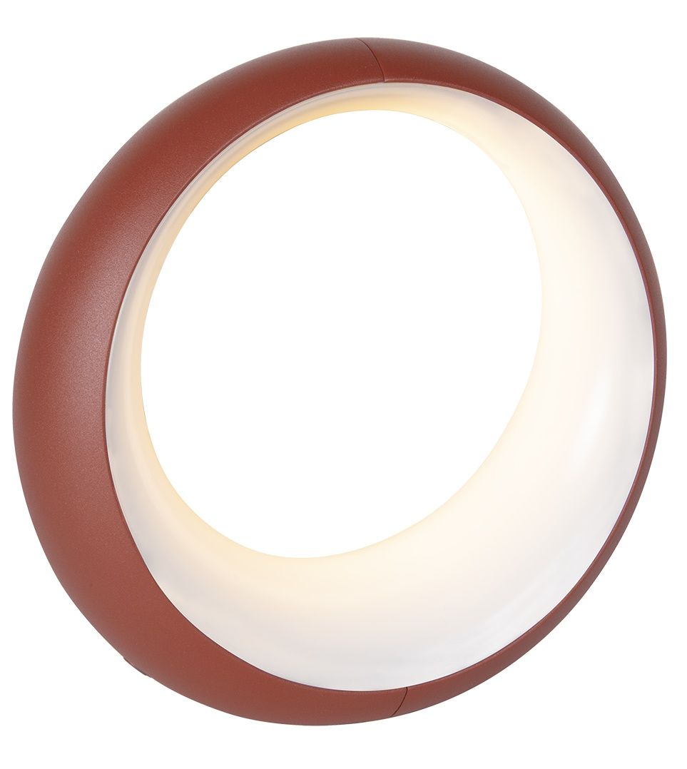 Hoopik Tischleuchte von Fermob in roter Farbe, moderne LED-Tischlampe für den Innenbereich.