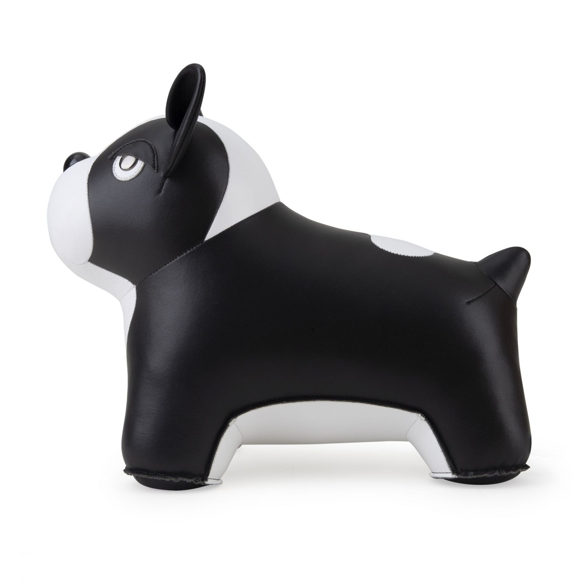 Türstopper Französische Bulldogge II von Züny, Stofftier in Schwarz und Weiß, Türdeko und Wohnaccessoire.