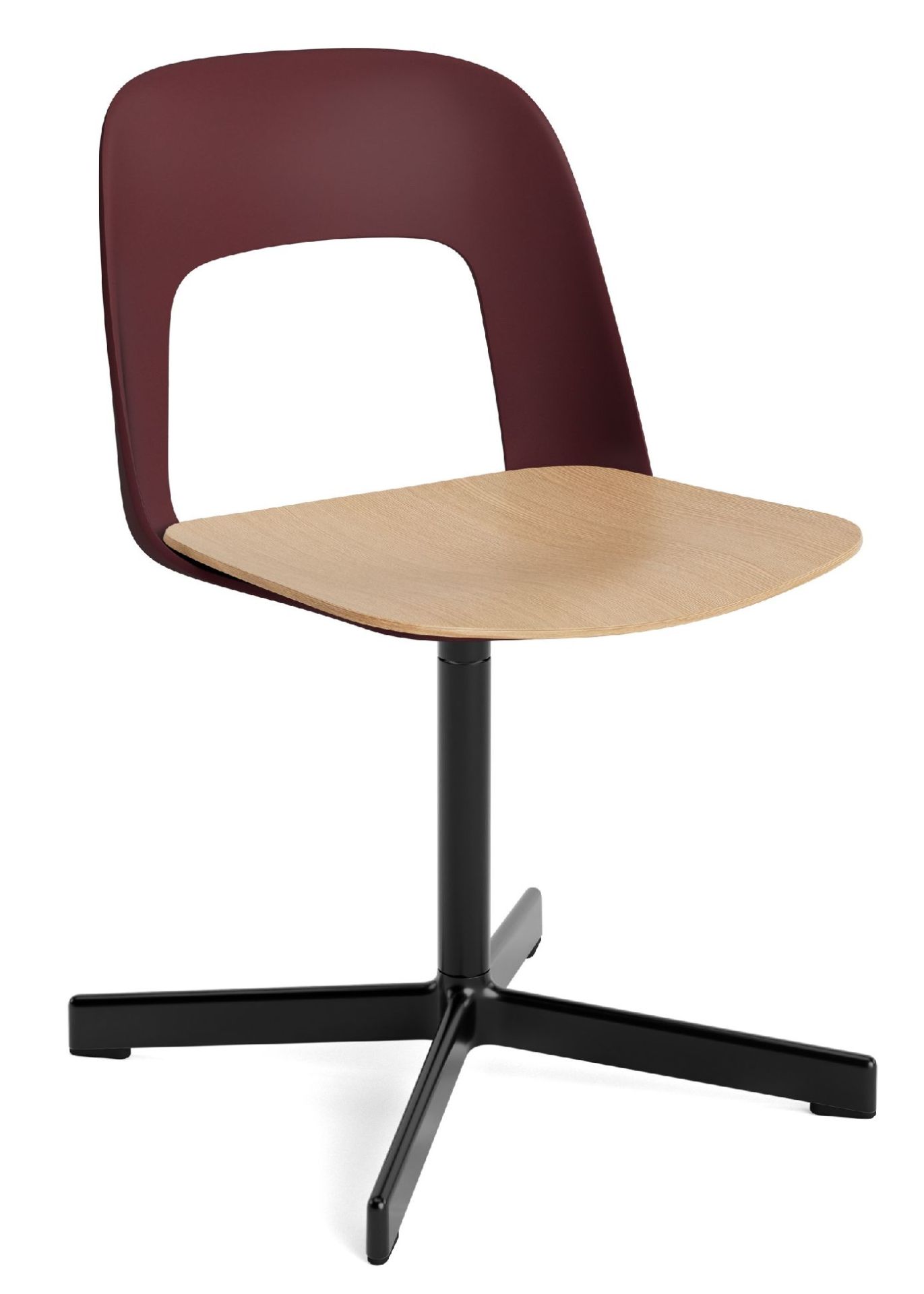 Layout Side Chair 132 stoel met vierpotig draaivoet Hay