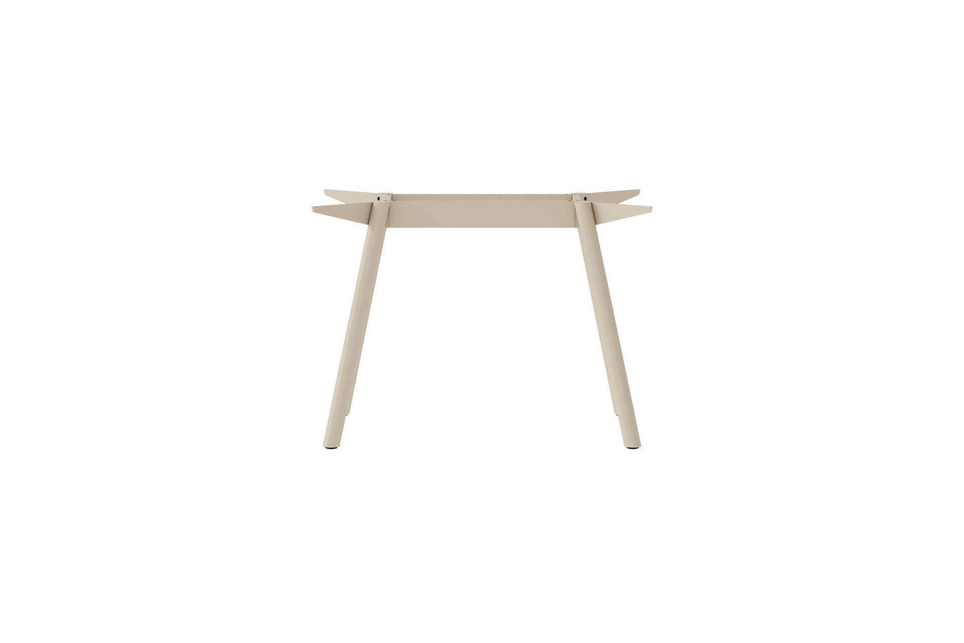 Beige Masa Tischgestell von New Tendency aus Stahl, minimalistisches Design für Esstische und Schreibtische.