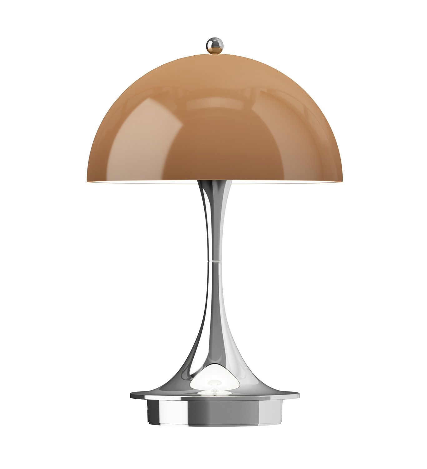 Panthella Originals 160 Portable Lamp Chroom tafellamp / acculamp Louis Poulsen Bruin
