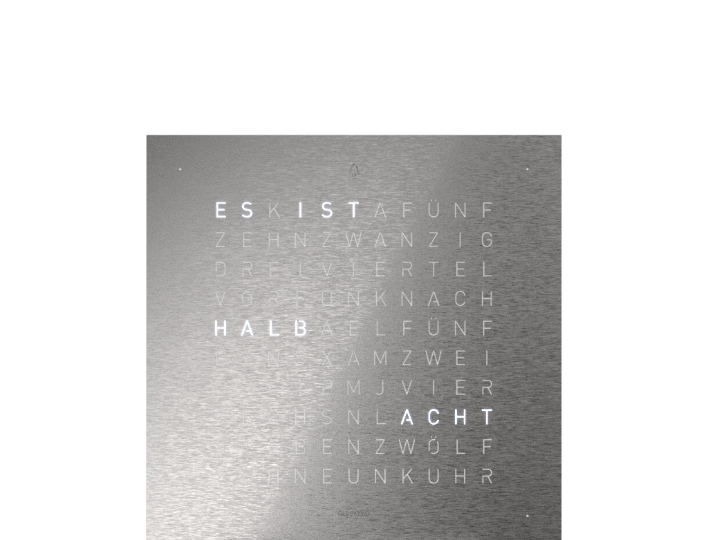 Voorpagina voor Earth 13.5 Tafelklok Duits QLOCKTWO