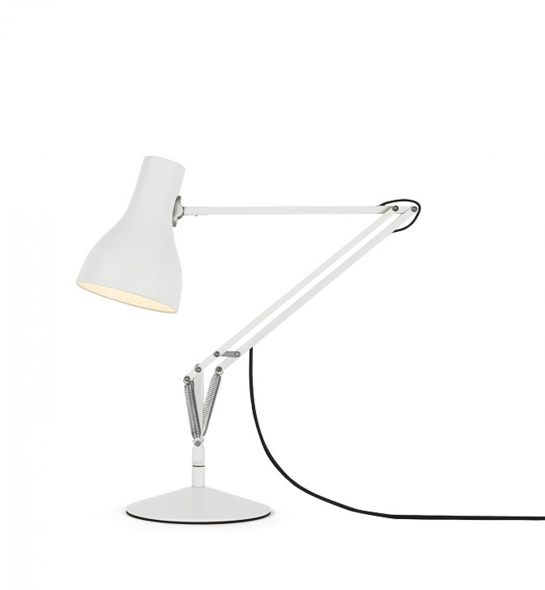 Anglepoise Type 75 Schreibtischleuchte in Alpinweiß, flexible Tischlampe für Büro und Zuhause.