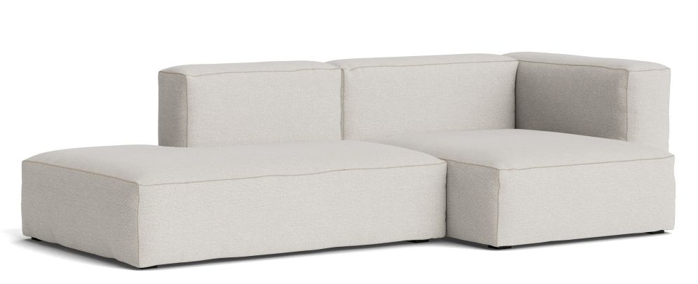 Beige Mags Soft Sofa von Hay mit Armlehne rechts, modernes modulares Ecksofa für Wohnzimmer.