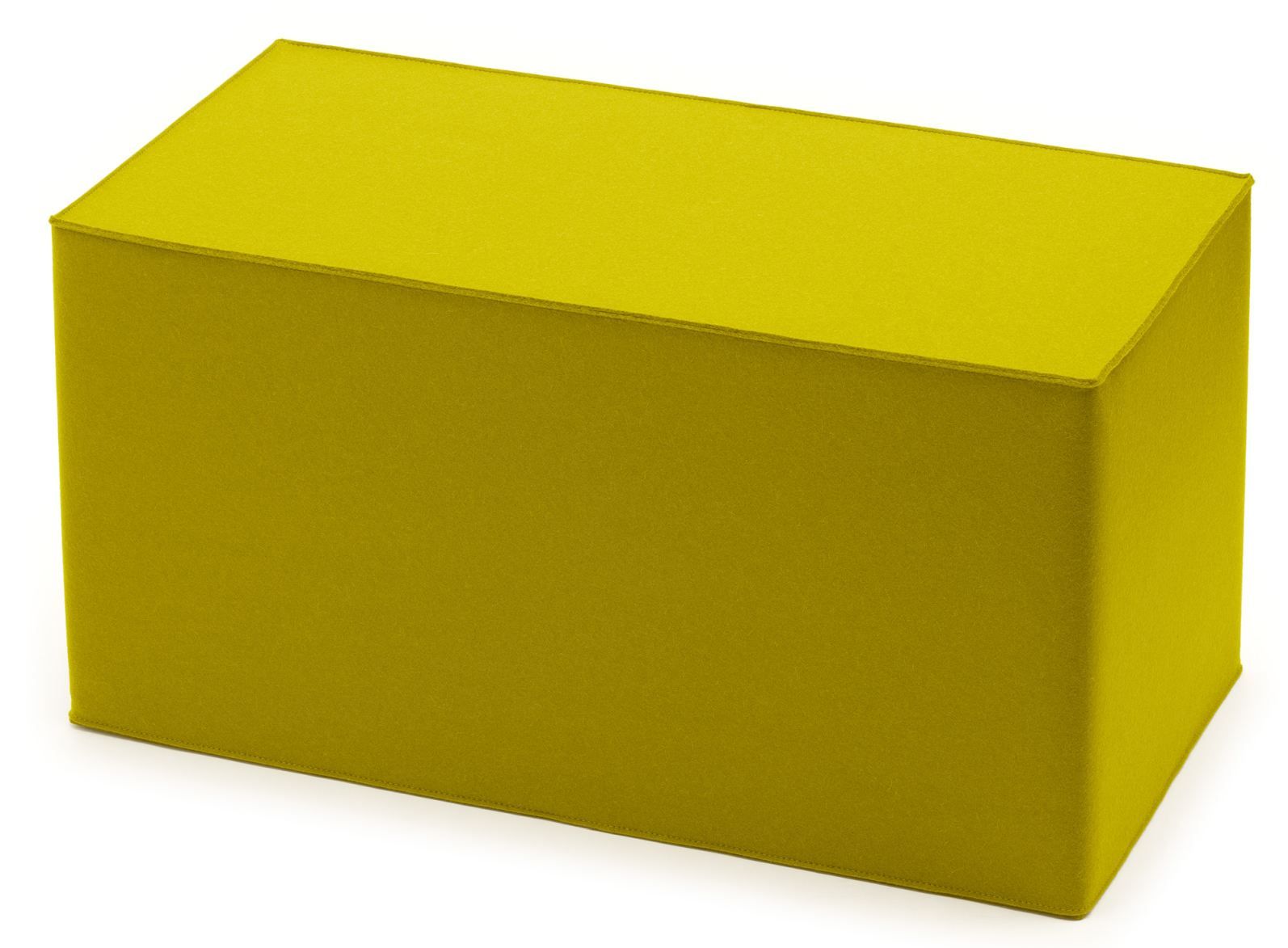 HEY-SIGN Quader Hocker in Gelb: Moderner Sitzhocker aus Filz für Wohnzimmer und Büro.