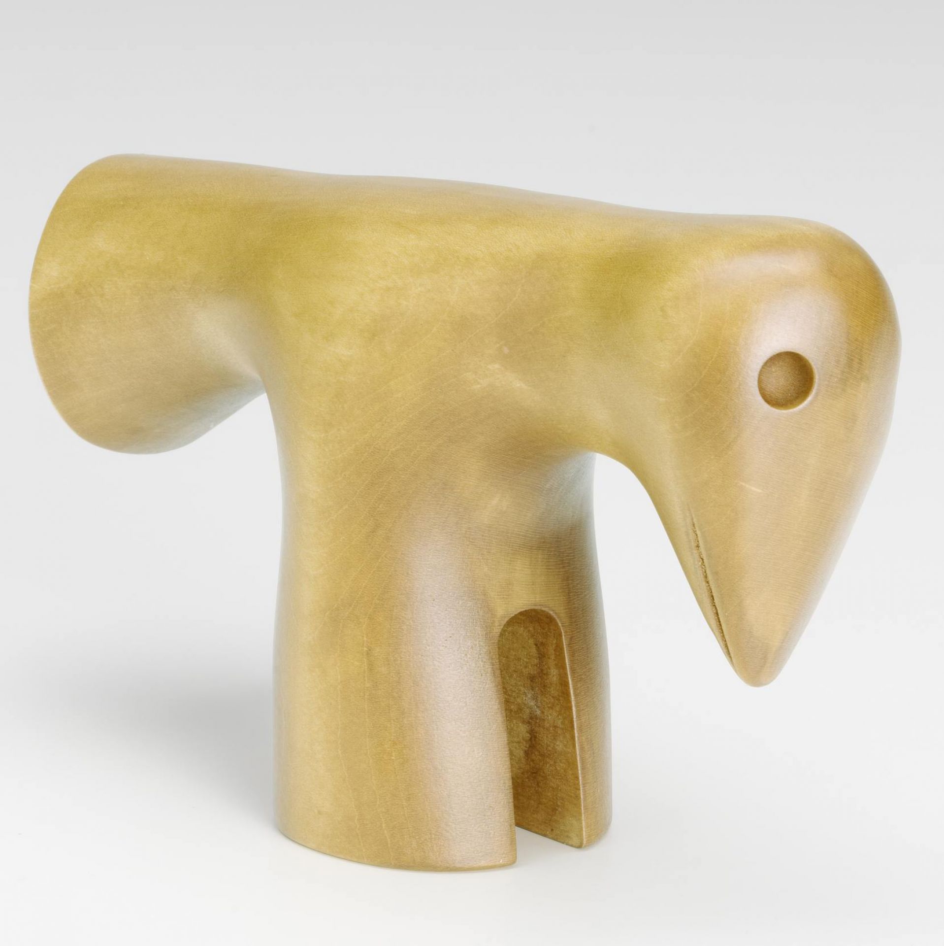 Girard Bird Skulptur von Vitra aus hellem Holz, moderne Vogel-Dekoration für Wohnzimmer.