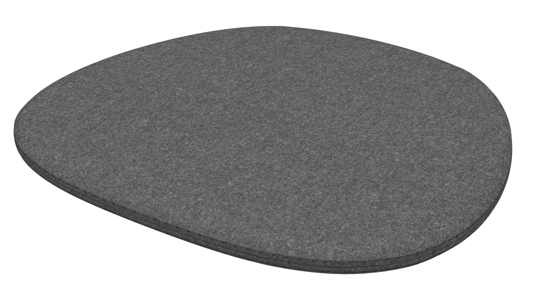 Graue Vitra Sitzauflage Soft Seats Typ B aus Filz für mehr Komfort.