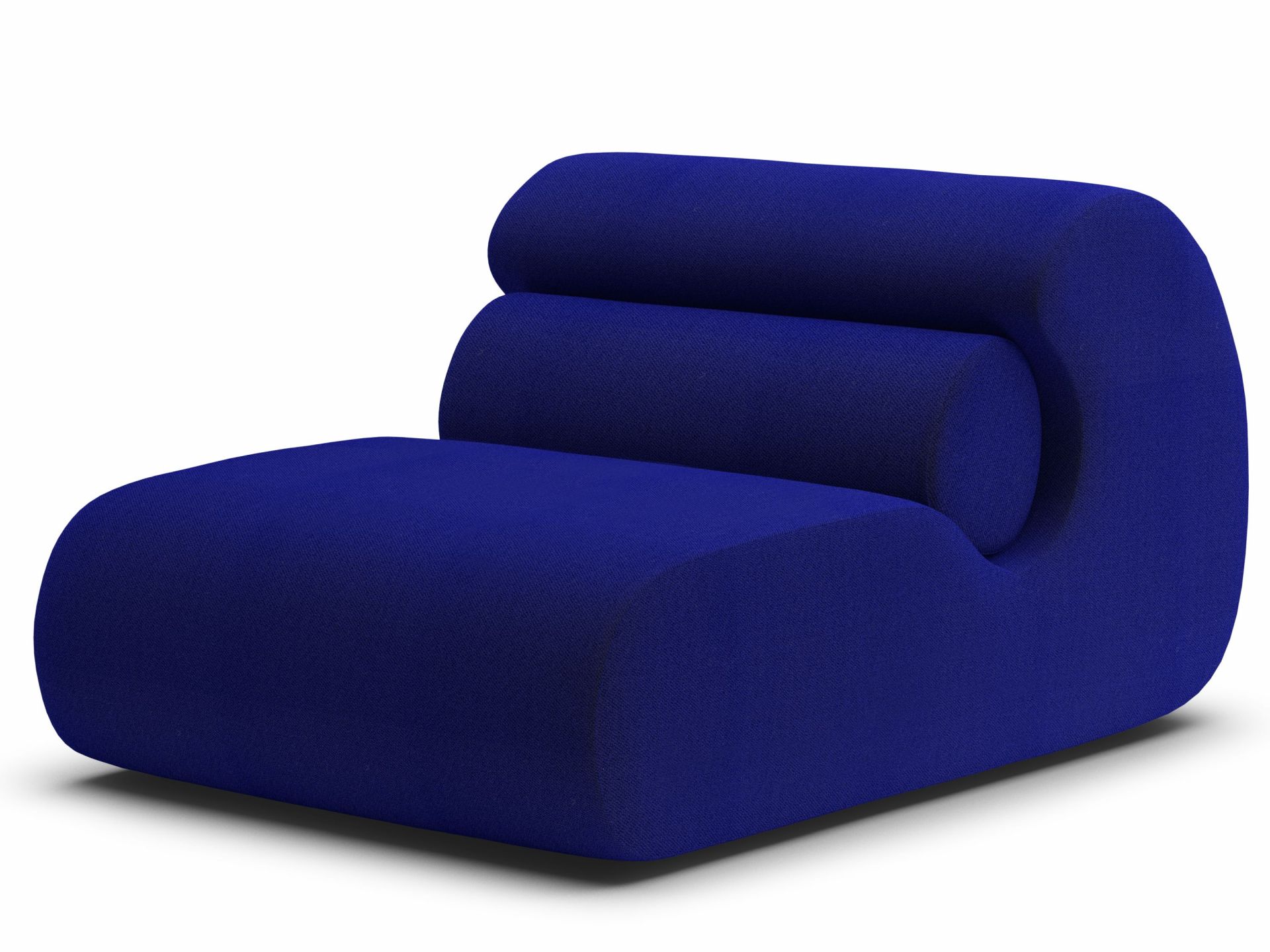 Blauer OLA Lounge Chair: Modernes Sofa für Wohnzimmer und Outdoor-Bereich. Bequeme Sitzgelegenheit.