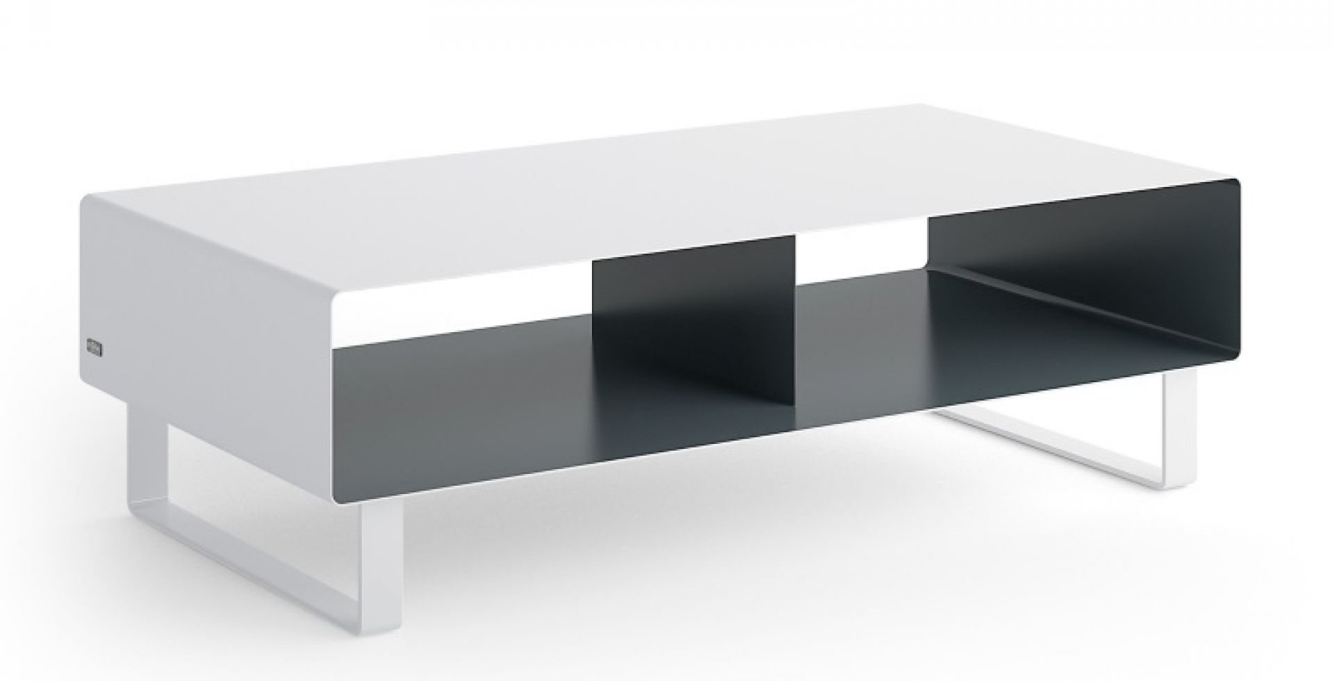 Weißes R 200N Sideboard von Müller Möbelfabrikation mit Fächern und minimalistischem Design für modernes Wohnen.