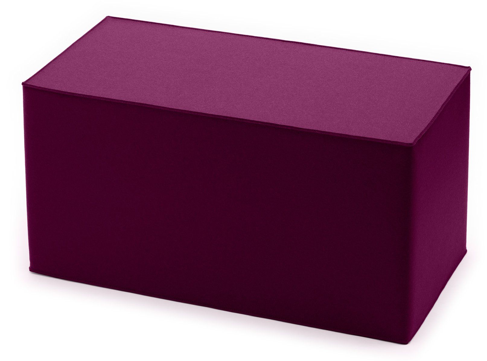 Quader Sitzmöbel Hocker von HEY-SIGN in Lila, moderner Filzhocker für Wohnzimmer und Büro.