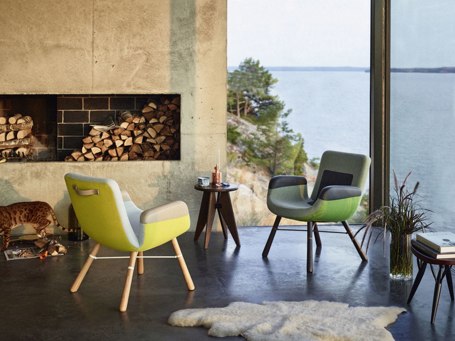 Houten kruk Vitra