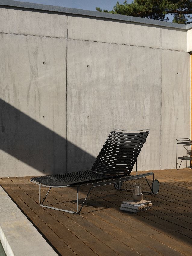 Click verstelbare chaise longue voor buiten Houe