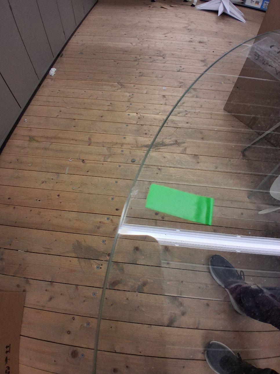 Verstelbaar vervangend glazen blad, kristalglas, voor ClassiCon bijzettafel EXEMPLAAR MET GEBREKEN