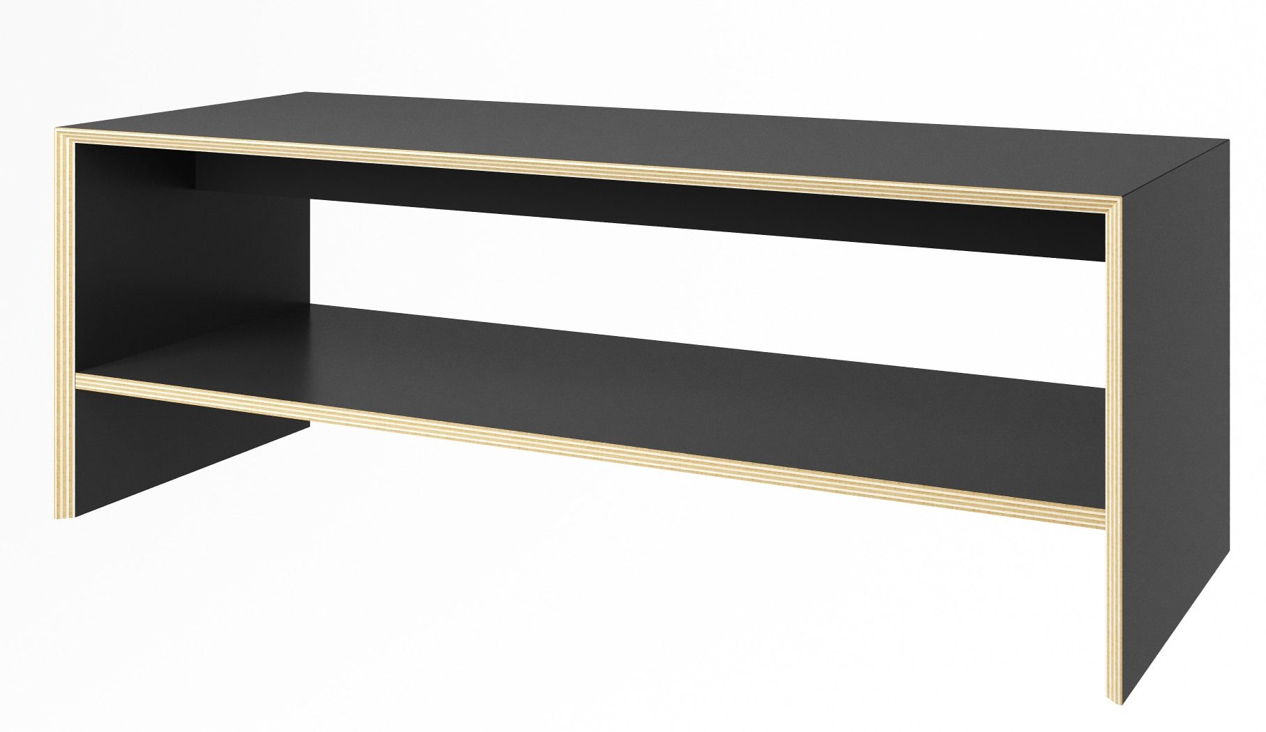 Bridge Sitzbank von Müller Möbelwerkstätten in Schwarz mit Ablagefach, modernes Design für Wohnzimmer und Flur.