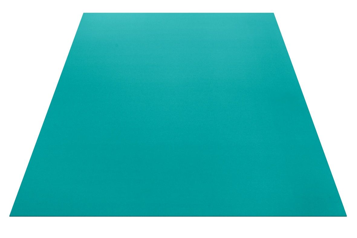 Rechteckiger, türkisfarbener Teppich von Hey-Sign by BWF Group, ideal als moderner Bodenbelag und Wohnaccessoire.