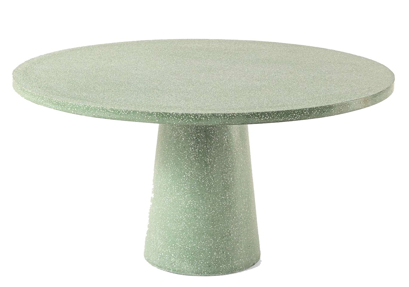 Cassina 477 Dine Out Tisch, runder Esstisch für den Außenbereich in Grün.