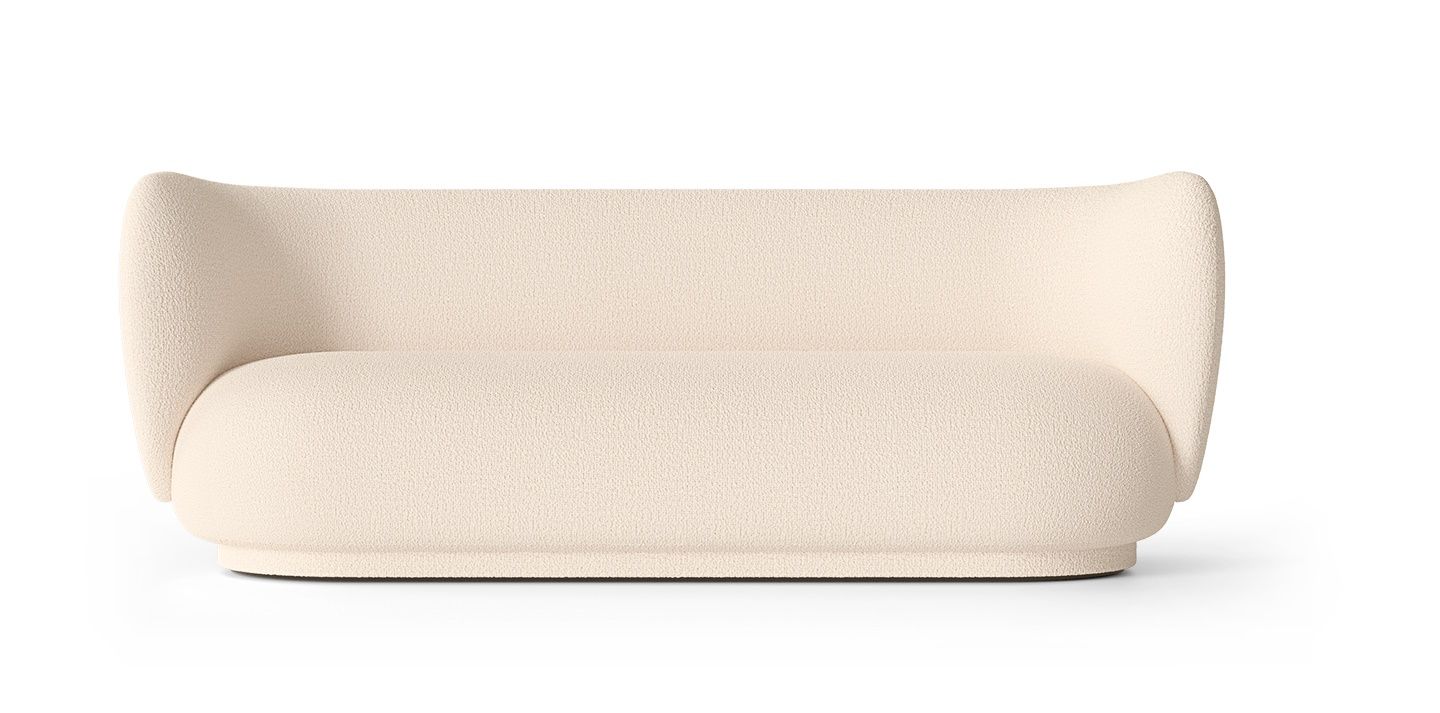 Rico driezitsbank van boucléwol, gebroken wit Ferm Living