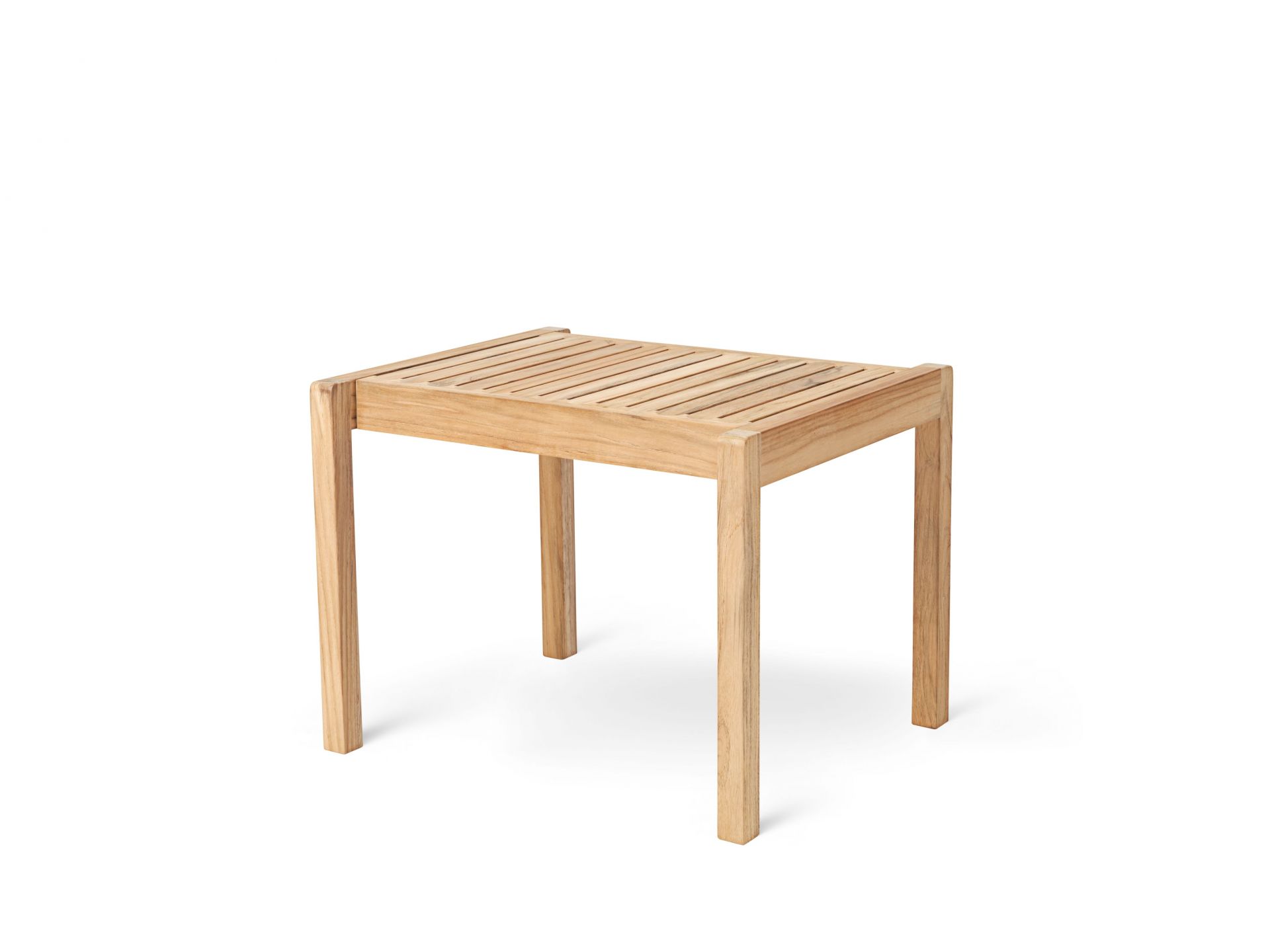 AH911 Carl Hansen & Søn Beistelltisch/Hocker aus Teakholz für den Außenbereich, modernes Design.