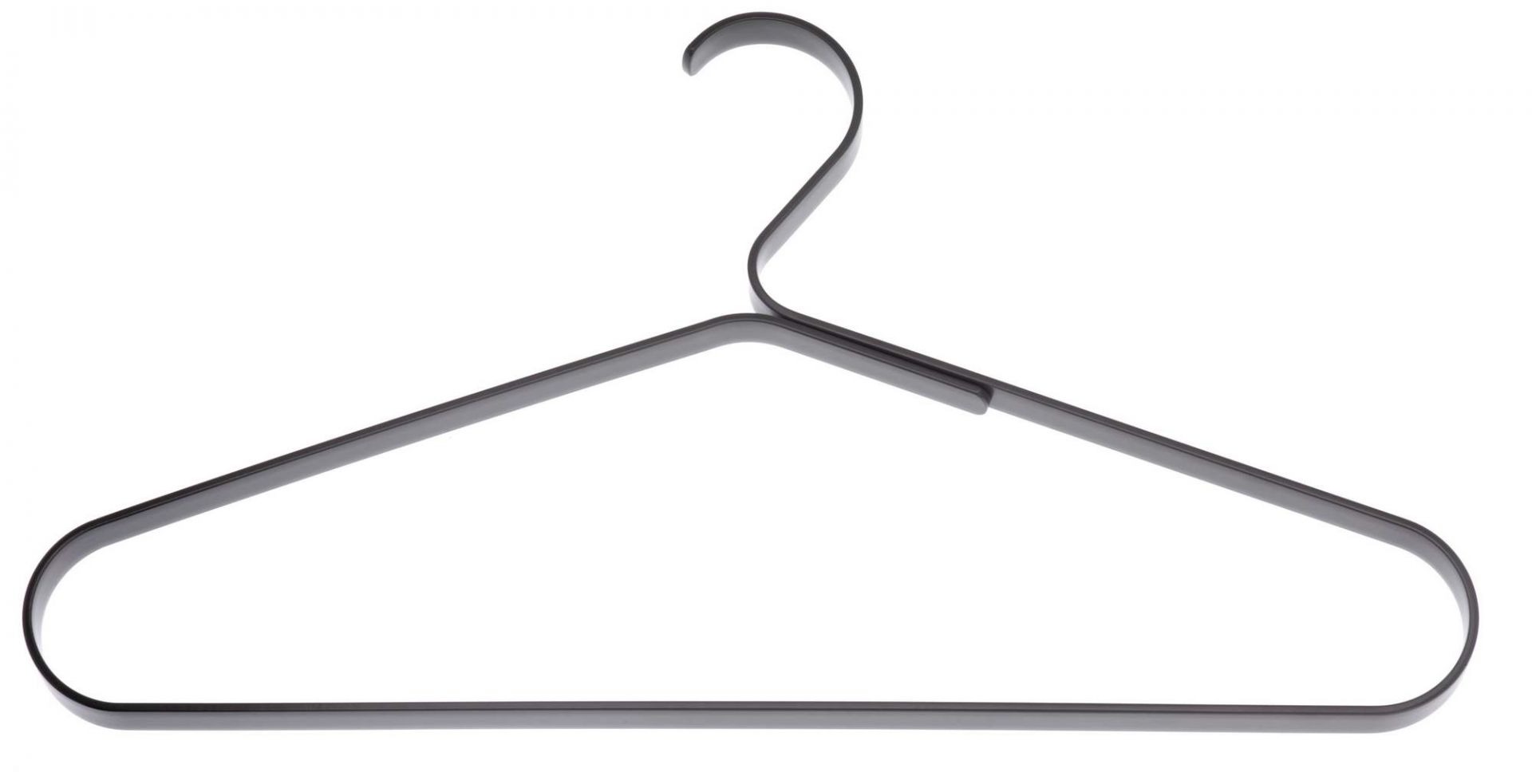 Schwarzer Schönbuch Kleiderbügel aus Metall, ideal für Garderobe und Kleiderschrank. Praktischer Bügel für Jacken und Mäntel.