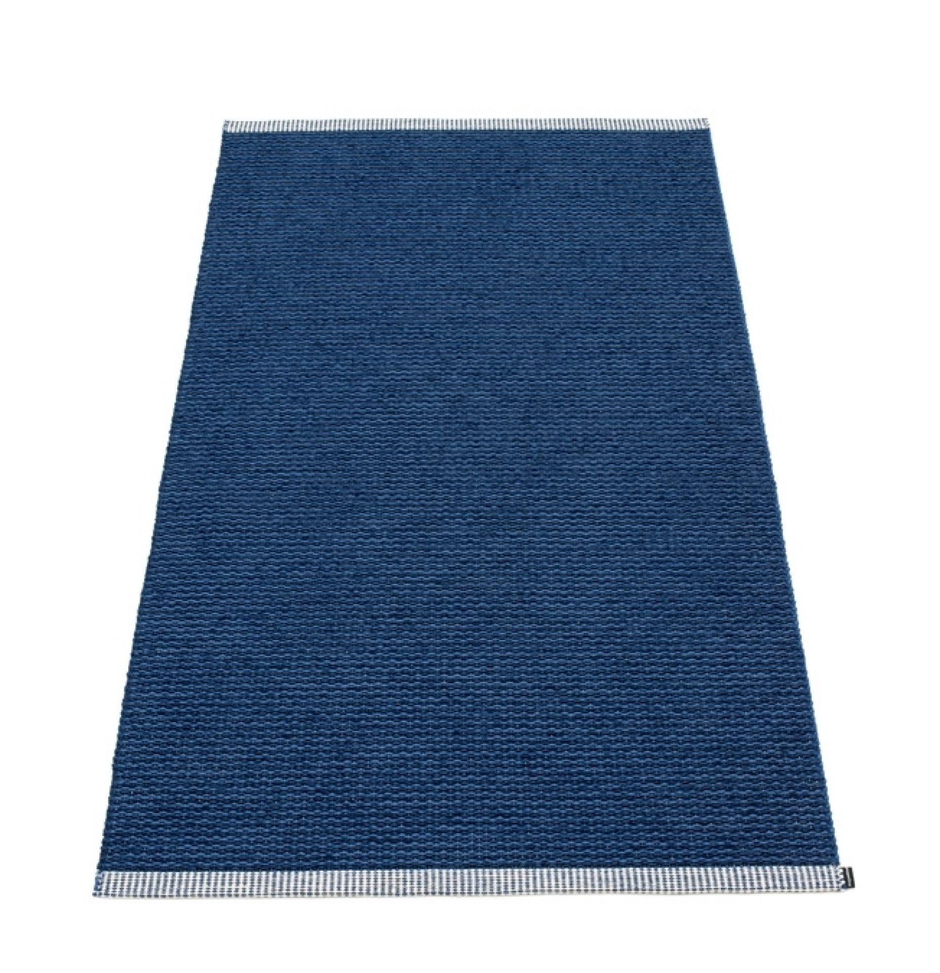 Blauer Pappelina Mono Kunststoffteppich 85x160 cm, ideal für Küche und Bad. Strapazierfähiger Teppich.