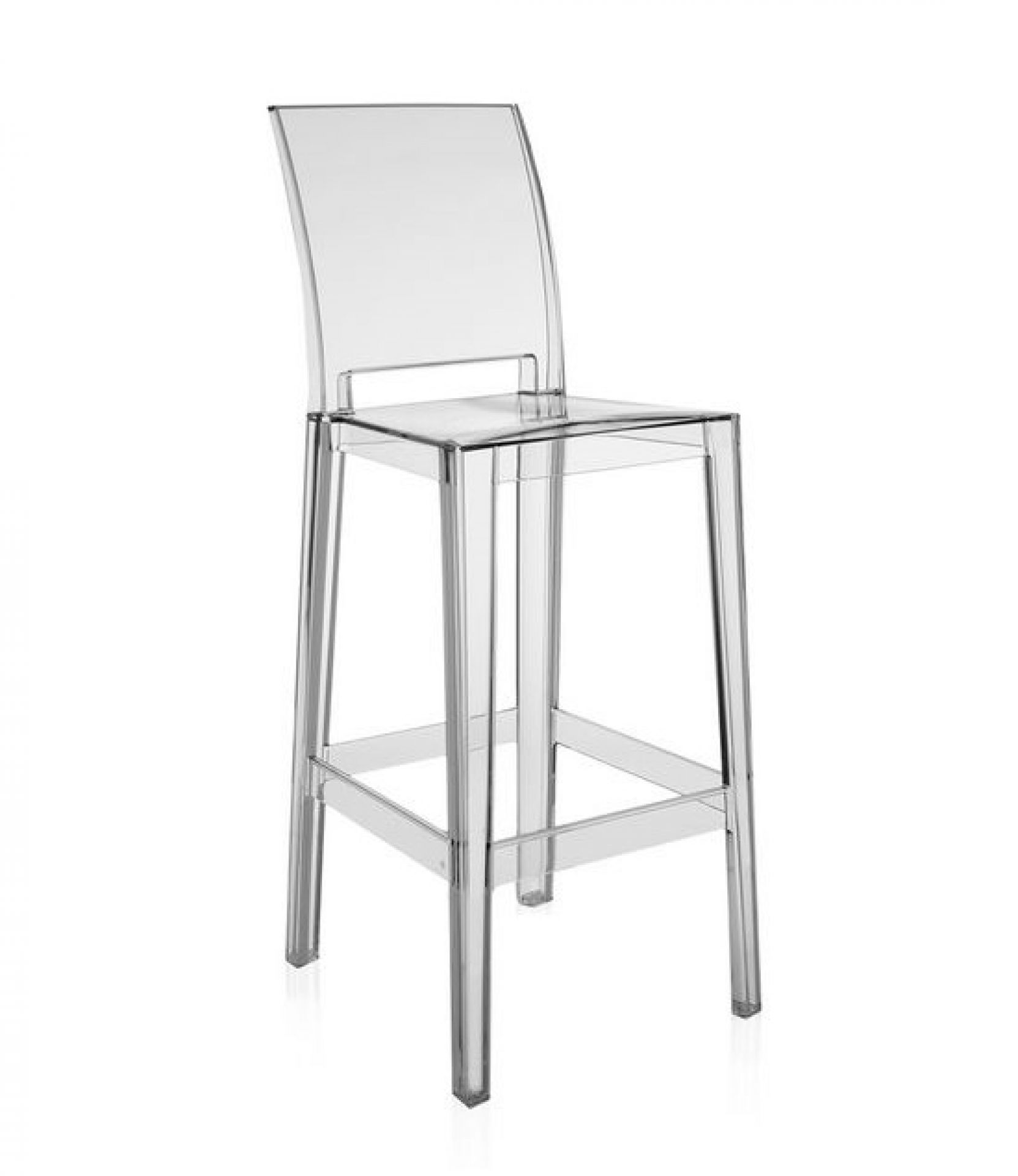 Transparenter "One More" Barhocker von Kartell, moderner Design-Hocker aus Polycarbonat für Küche und Bar.