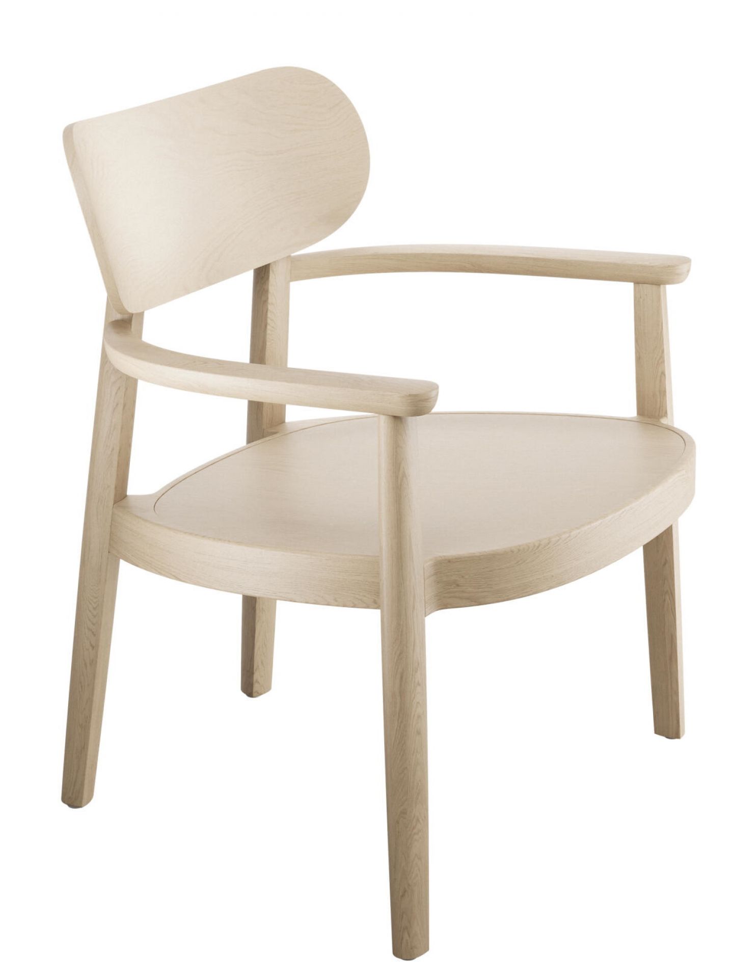 Holzsessel mit Armlehnen, Modell 119 MF von Thonet, aus hellem Holz, modernes Design für Wohnzimmer und Büro.