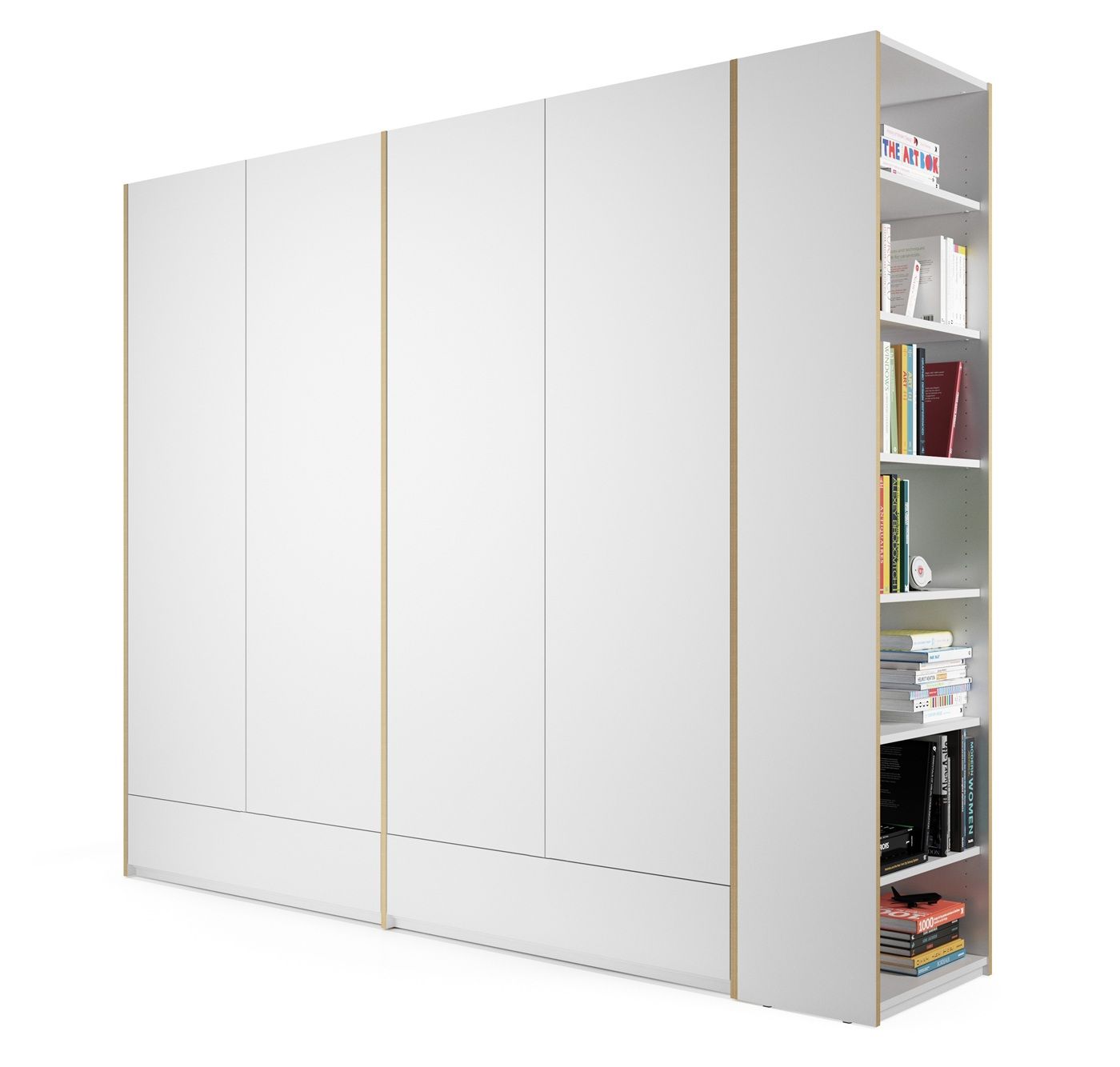 MODULAR PLUS kastcombinatie: dubbele kast met 2 laden en aanbouwkast rechts van Müller Möbelwerkstätten