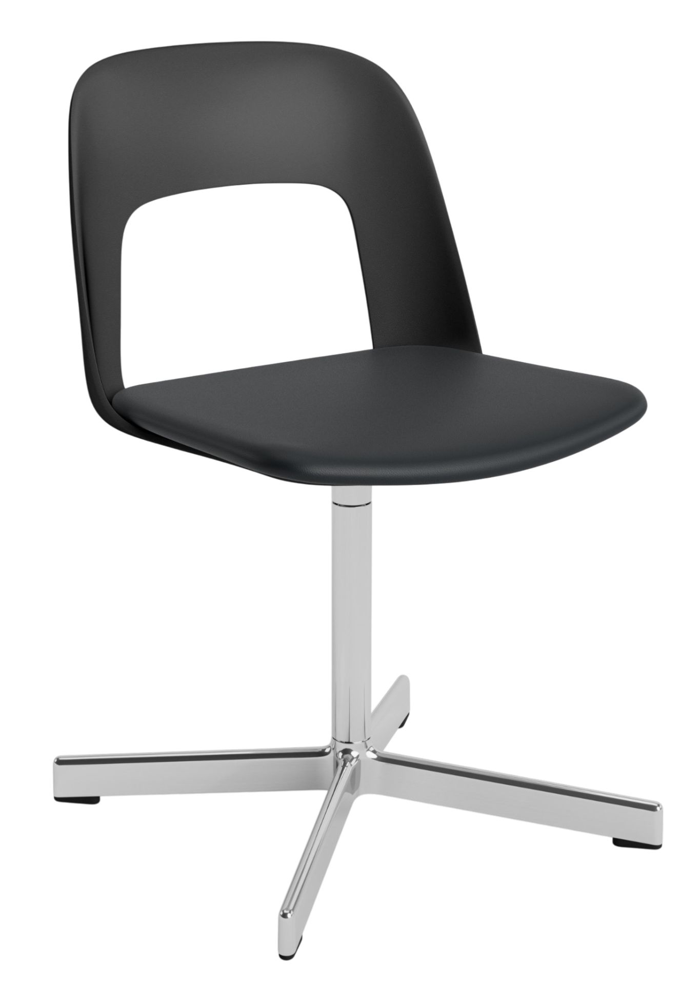 Layout Side Chair 133 stoel met vierpotig draaivoet van Hay