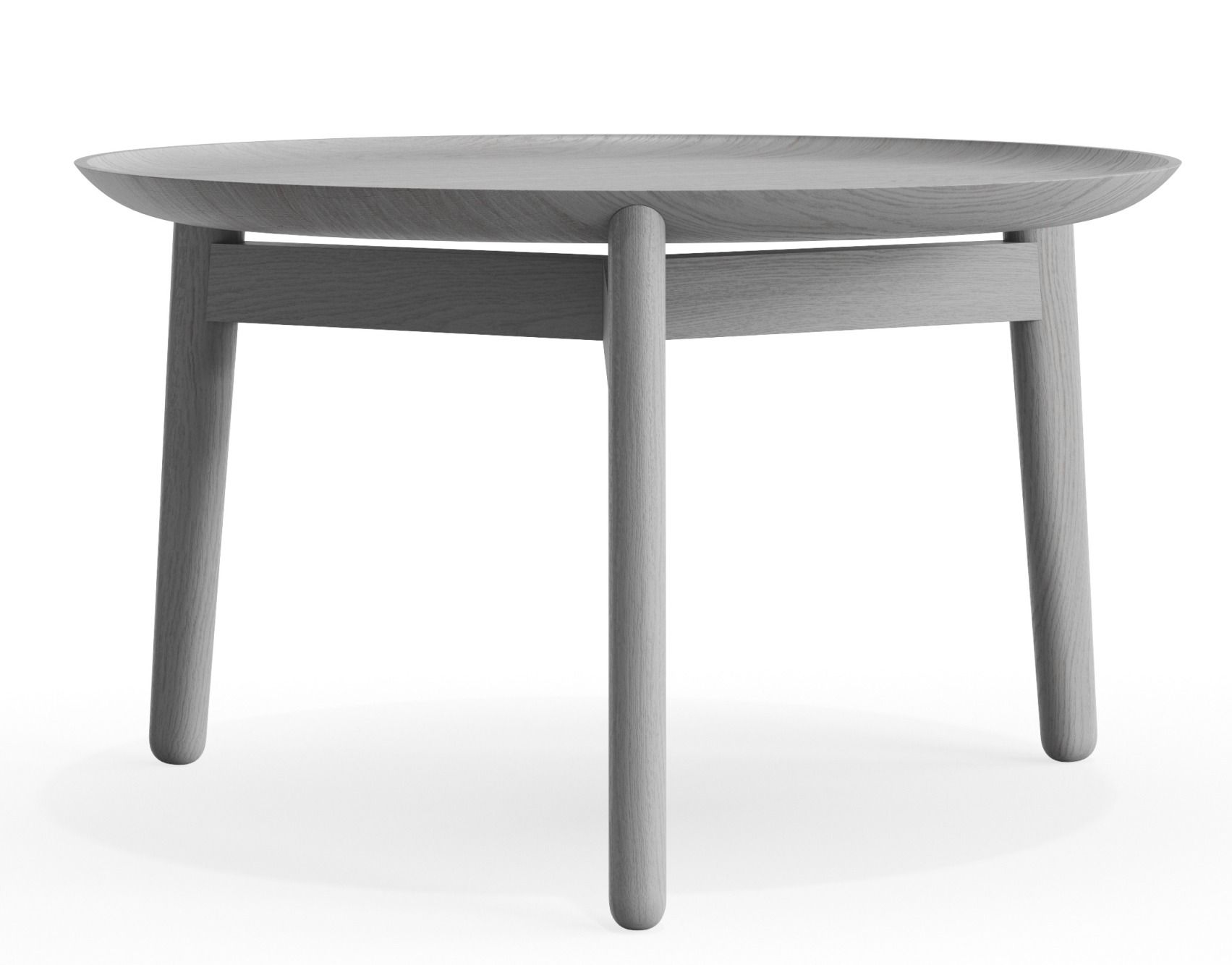 Plaisir 2 Beistelltisch H 32 cm von Zeitraum, runder Holztisch in grau, modernes Design.