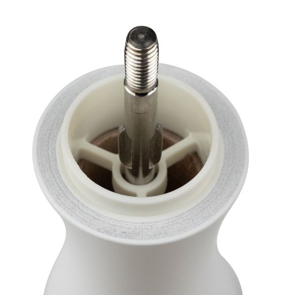 Detailaufnahme des Mahlwerks der Peugeot Tahiti Duo Mühle, ideal für Salz und Pfeffer.