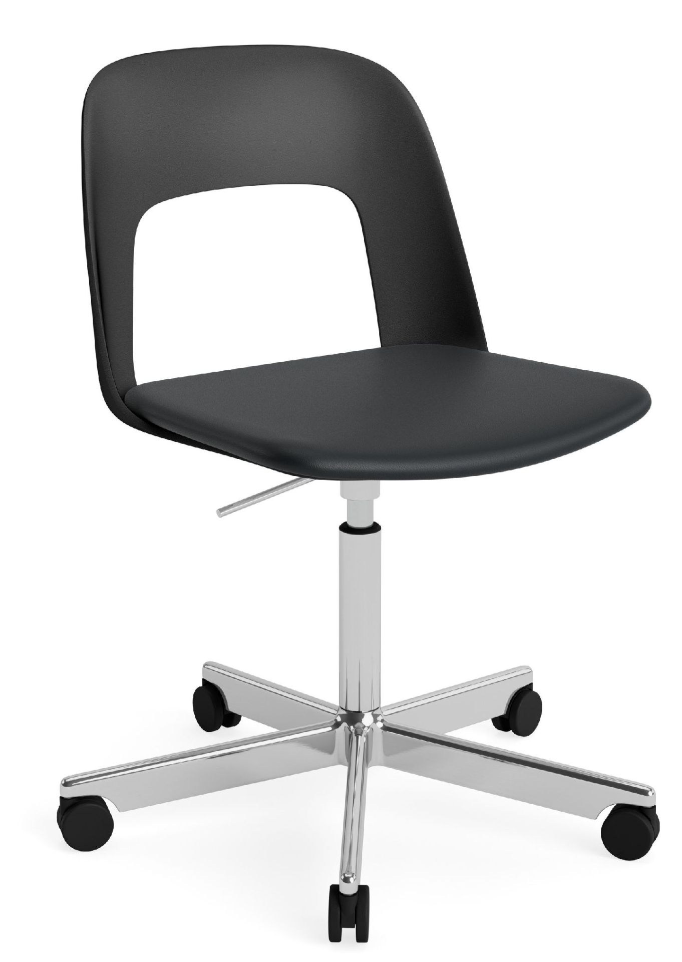 Layout Side Chair 143 stoel met vijfpoot en draaivoet van Hay