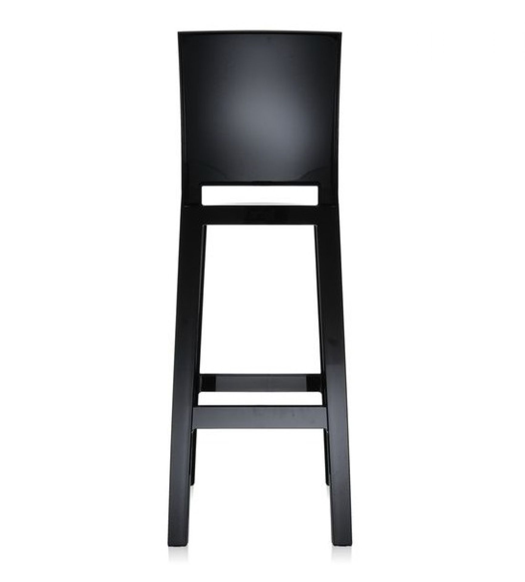 Schwarzer "One More" Barhocker von Kartell, moderner Design-Hocker für Küche oder Bar, Kunststoff.
