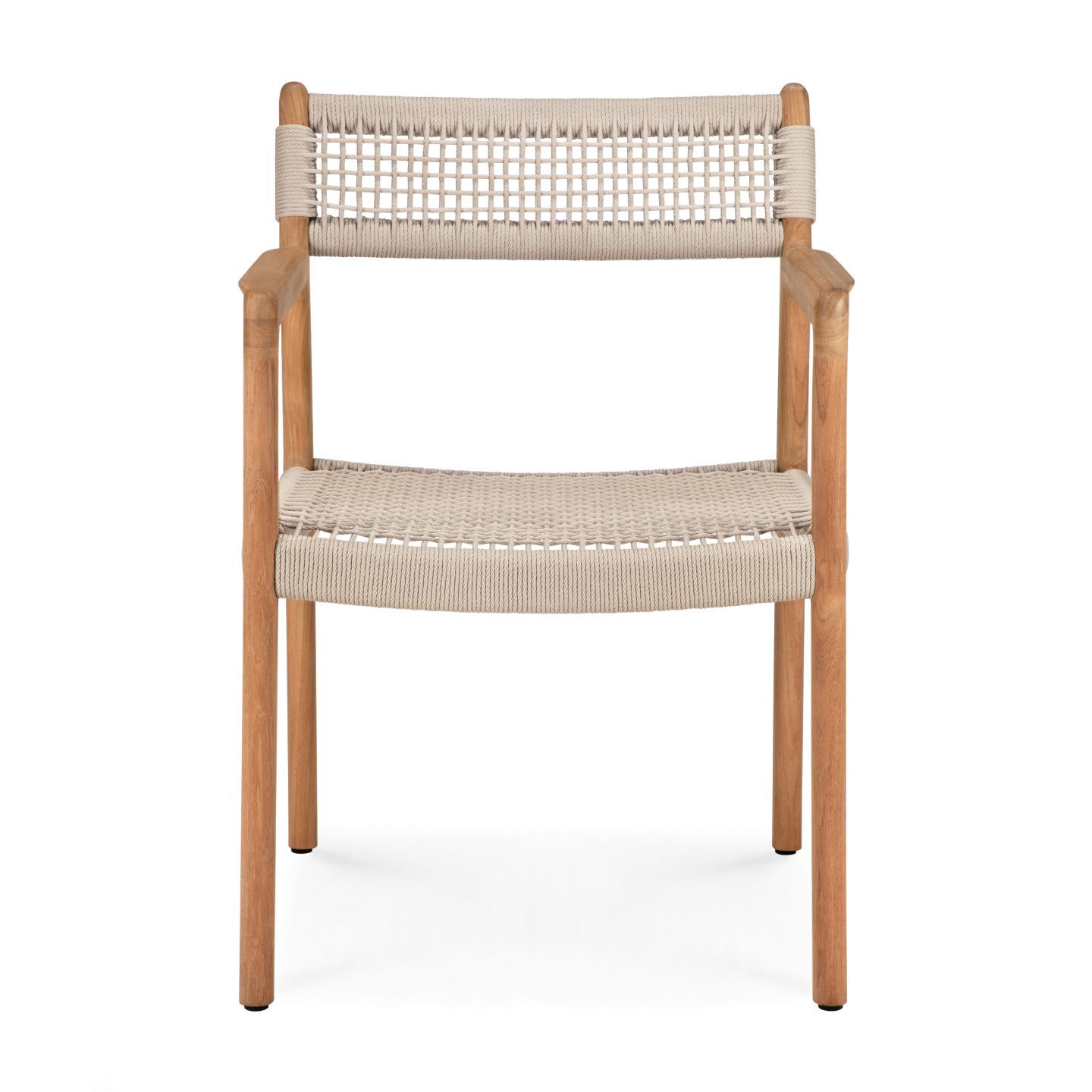 Jack Woven Outdoor-stoel van teakhout van Ethnicraft