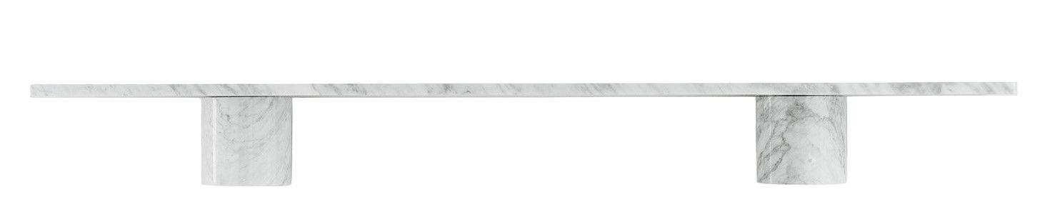 Sten Regal 120 cm von Normann Copenhagen aus weißem Marmor, minimalistisches Design für moderne Wohnräume.