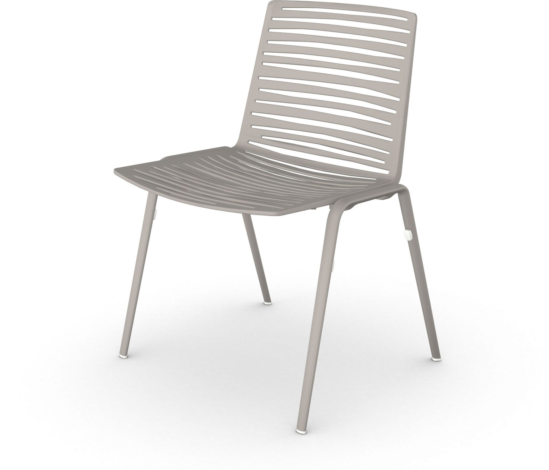 Zebra Fast Outdoor Stuhl, grau, mit Lattenmuster, ideal für Garten, Terrasse und Balkon.
