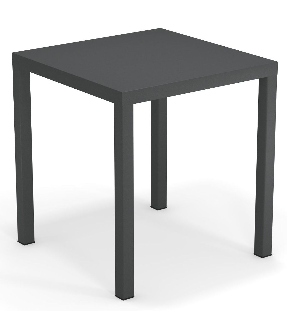 Quadratischer, anthrazitfarbener Nova Tisch von Emu für den Außenbereich, ideal für Garten, Terrasse und Balkon.