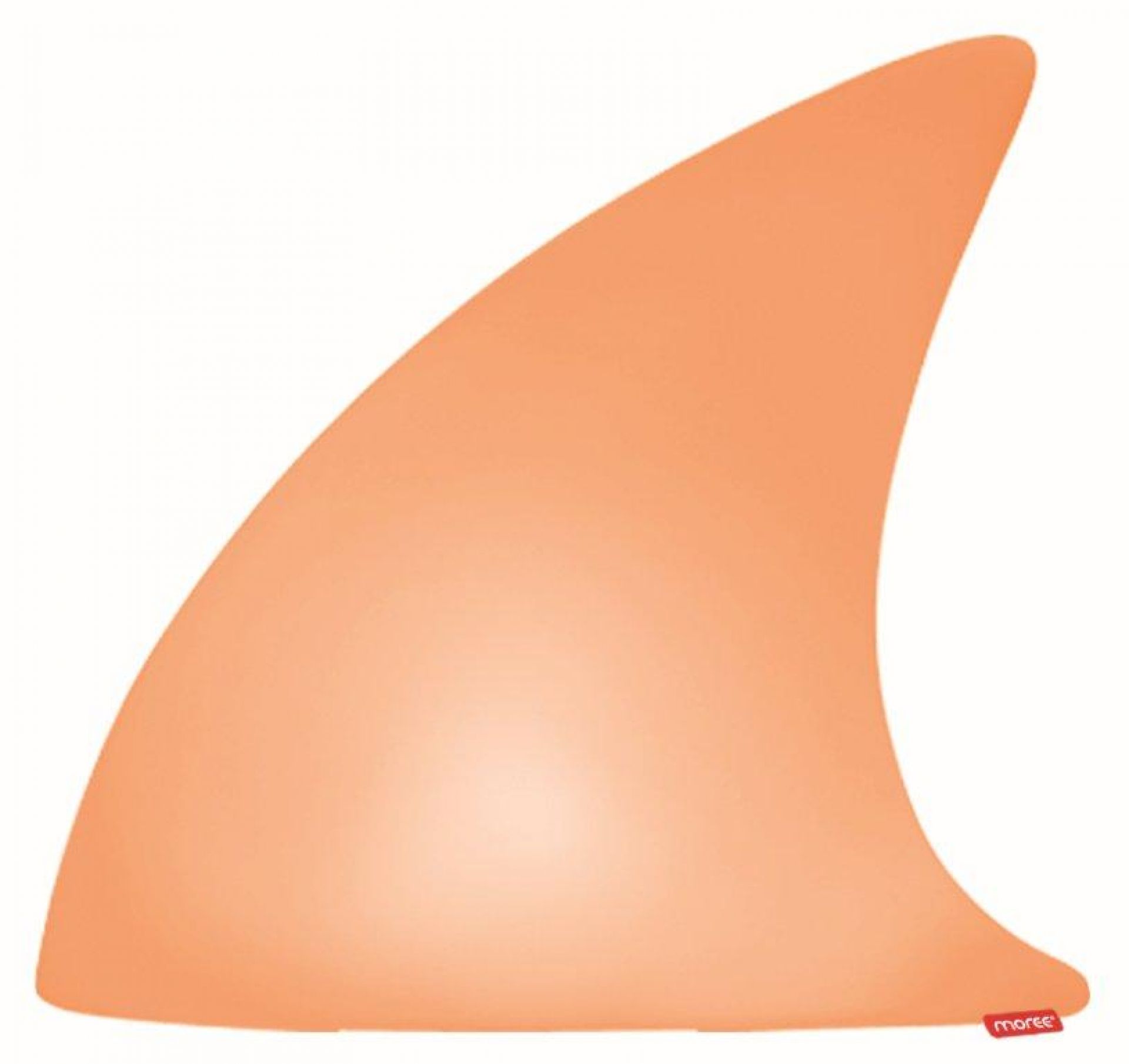 Orangefarbene Shark Haifischflosse Bodenleuchte von Moree, moderne LED Lampe für Innen und Außen.