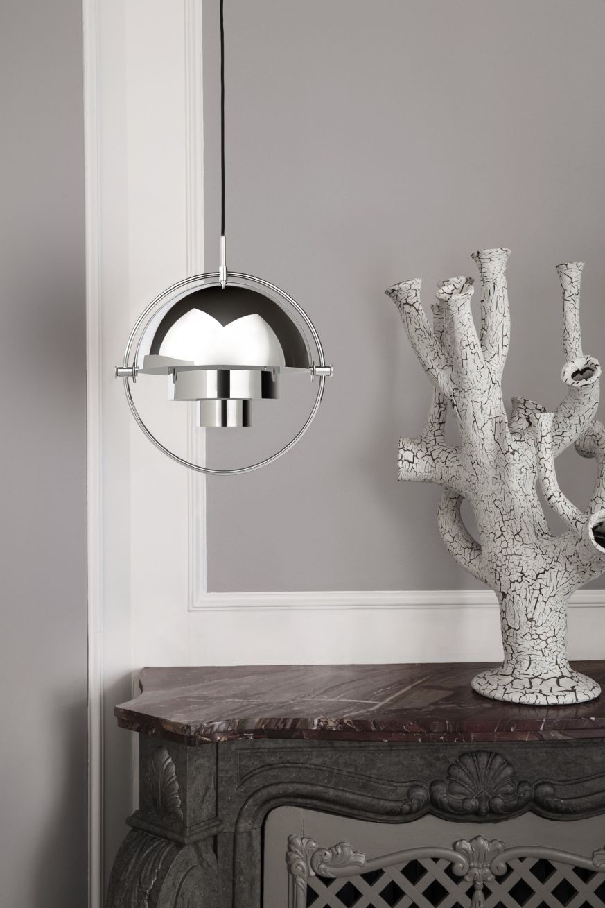 Multi-Lite hanglamp, chroom, Gubi